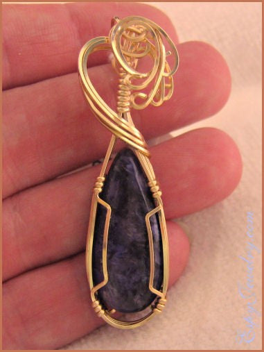 Charoite Pendant / Slide - PND-0141