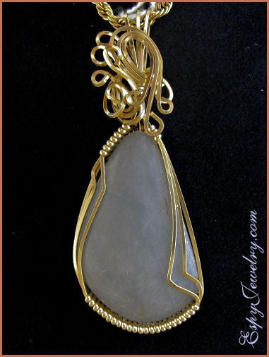 Chalcedony Pendant / Slide - PND-0422