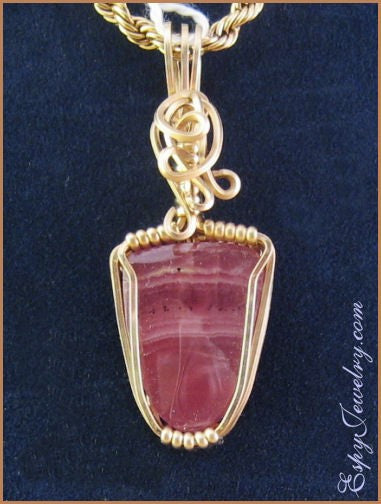 Rhodochrosite Pendant / Slide - PND-0616