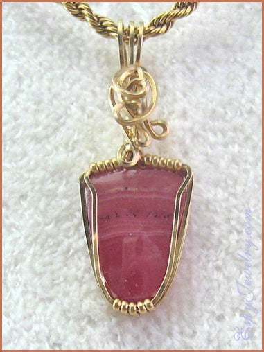 Rhodochrosite Pendant / Slide - PND-0616