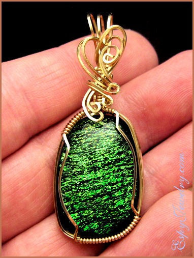 Dichroic Glass Pendant / Slide - PND-0812