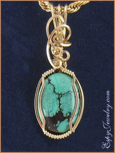 Turquoise Pendant / Slide - PND-0938