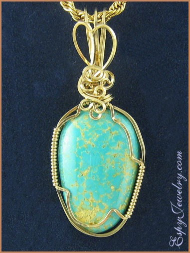 Turquoise Pendant / Slide - PND-0940