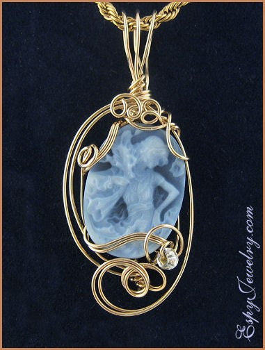 Agate Cameo Pendant / Slide - PND-0994