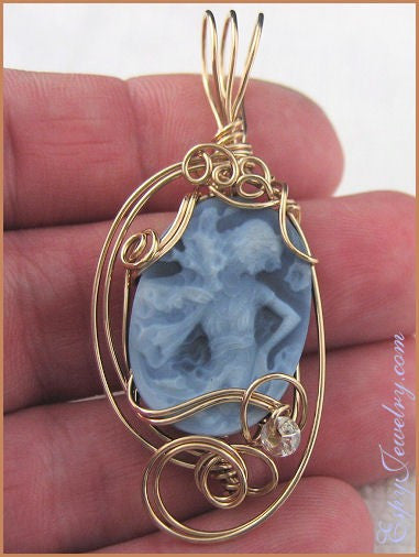 Agate Cameo Pendant / Slide - PND-0994