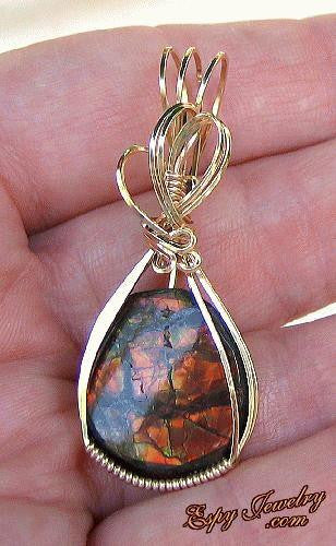 Ammolite Pendant / Slide - PND-0479