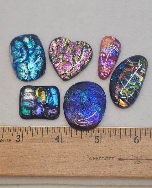 Assorted Dichroic Glass Cabs - #31