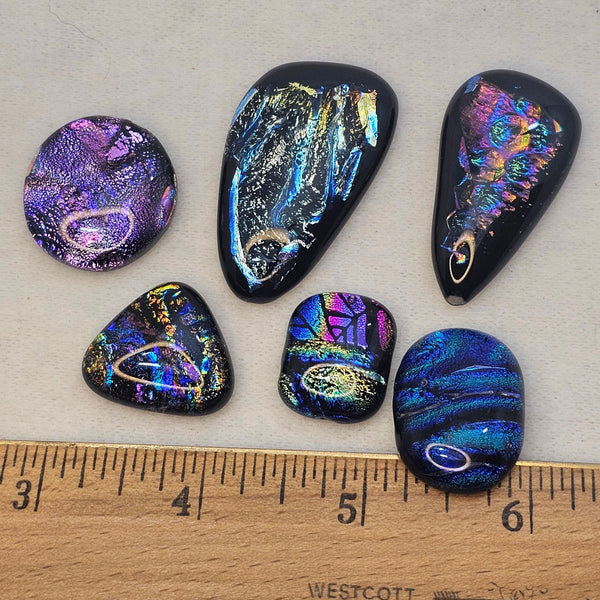 Assorted Dichroic Glass Cabs - #30