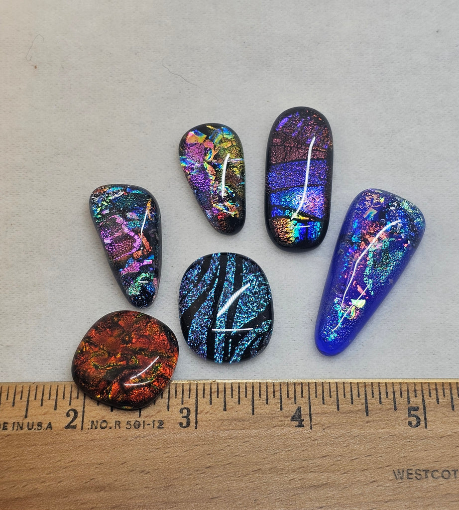 Assorted Dichroic Glass Cabs - #29