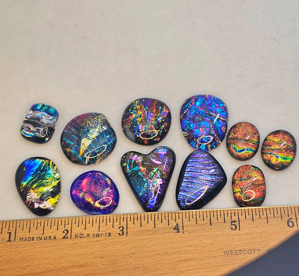 Assorted Dichroic Glass Cabs - #22