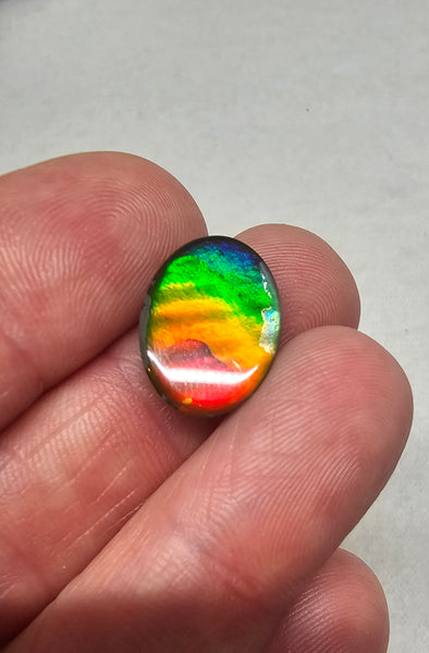 Ammolite Spinel Capped Triplet - #704