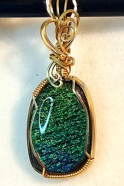 Dichroic Glass Pendant / Slide - PND-0812