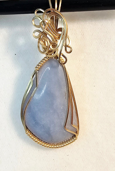 Chalcedony Pendant / Slide - PND-0422