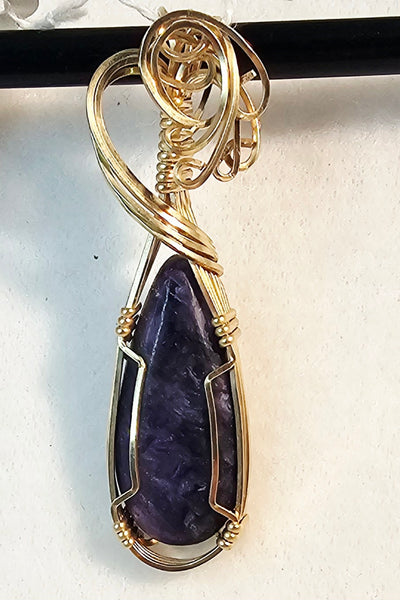 Charoite Pendant / Slide - PND-0141