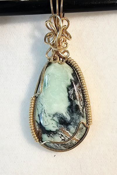 Natural Turquoise Pendant / Slide - PND-0954