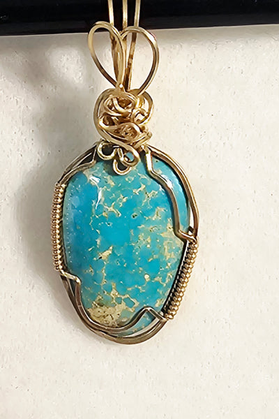 Turquoise Pendant / Slide - PND-0940