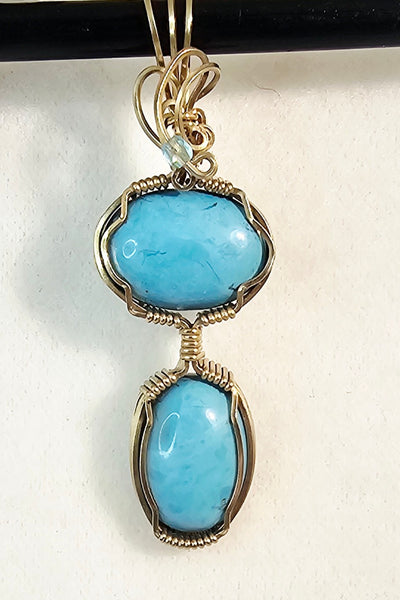 Turquoise Pendant / Slide - PND-0958