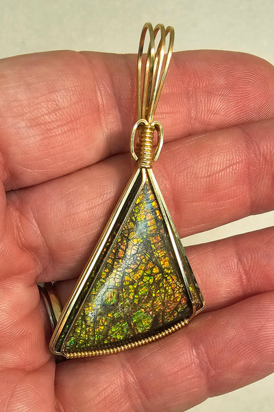 Ammolite Pendant / Slide - PND-0475