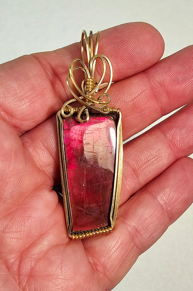 Ammolite Pendant / Slide - PND-0493