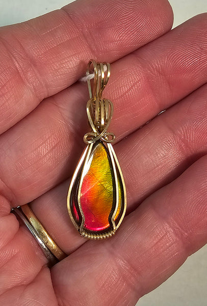 Ammolite Pendant / Slide - PND-1007