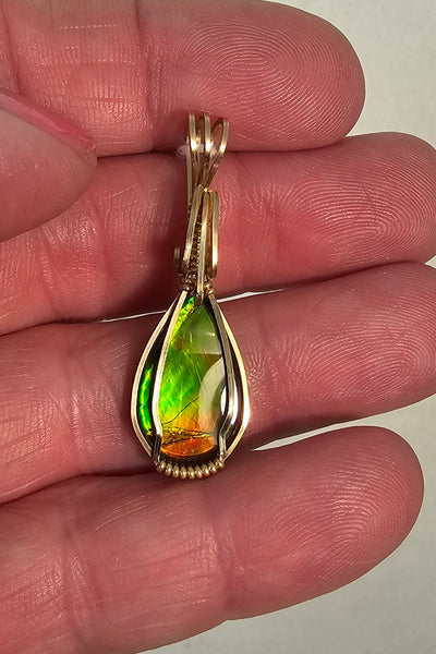 Ammolite Pendant / Slide - PND-1010