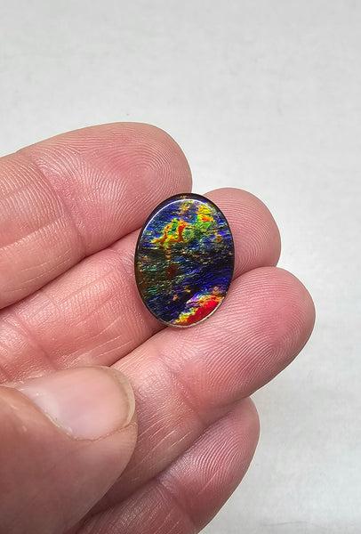 Ammolite Spinel Capped Triplet - #972