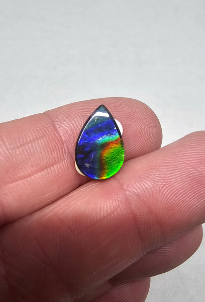 Ammolite Spinel Capped Triplet - #700